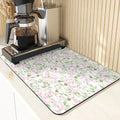 Axyaa Flowers Silicone Drying Mat: Non-Slip Kitchen Table Decor & Protection