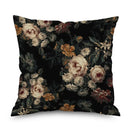 Axyaa Night Rose Linen Pillowcase - Decorative Floral Pillow Covers for Home Decor