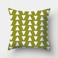 Army Green Geometric Printed Pillowcase by Axyaa for Living Room and Bedroom Decor