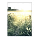 Green Leaf & Flower Scenery Canvas Wall Art Print by Axyaa for Modern Home Decor