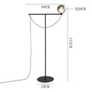 Axyaa Black Texture LED Floor Lamp for Bedroom and Living Room