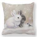 Axyaa Merry Christmas Cotton Linen Pillowcase Home Decor Happy New Year