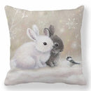 Axyaa Merry Christmas Cotton Linen Pillowcase Home Decor Happy New Year