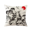 Axyaa New Chinese Style Linen Pillowcase - Ink Landscape Digital Printing