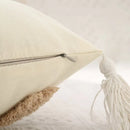 Axyaa Nordic Geometric Plush Pillowcases with Tassel - Bohemian Style Home Decor