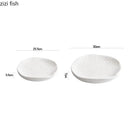 Axyaa Ceramic Irregular Plate Set for Dessert Sushi Dim Sum Molecular Cuisine