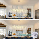 Axyaa Silver Crystal Branch Chandelier for Kitchen Dining Bedroom Living Room