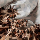 Satin Leopard Print Bed Sheet Set for Queen/King Beds by Axyaa