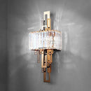 Axyaa Crystal Wall Lamp: Stainless Steel Luxury Lighting for Living Room, Bedroom, Hotel, Aisle