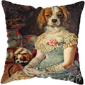 Nordic Cat Dogs Vintage Painting Pillow Cover 45x45cm for Home Hotel Sofa Bed