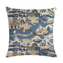 Axyaa Pine Flower Linen Pillow Cover - 45x45cm