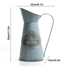 Axyaa Metal Flower Vase Galvanized Finish Rustic Flower Jug for Indoor and Outdoor Decor