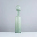 Axyaa Grey Glass Vase with Hammer Lid for Floral Arrangements