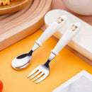 Axyaa Stainless Steel Cartoon Toddler Cutlery Set
