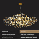 Copper ceiling lamp, crystal bedroom lamp, grand dining chandelier - Axyaa brand