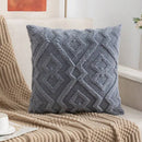Axyaa Fluffy Geometric Cushion Cover, Brown Yellow Beige White, 45x45cm 30x50cm 50x50cm
