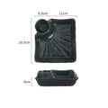 Axyaa Square Ceramic Dumpling Plate with Vinegar Grid - Japanese Style Home & Restaurant