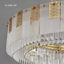 Axyaa Marble Crystal Pendant Lights for Elegant Dining Room Decor