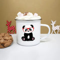 Axyaa Panda Print Enamel Coffee Tea Cup Cute Kawaii Mugs Drinkware Unique Gift