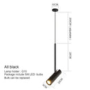 Axyaa Black LED Chandelier Pendant Light Adjustable Angle for Bedroom Study Bar