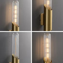 Axyaa Copper Wall Lamp Industrial Style Glass Strip Indoor Lighting
