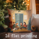 Axyaa Christmas Scenes Printed Pillow Covers for Cozy Home Decor