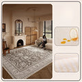 Axyaa Soft Carpet Large Area Rug, Retro Style Living Room Décor, Washable & Anti-slip
