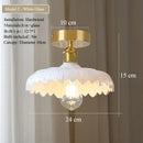 Nordic Glass/Ceramic Ceiling Light by Axyaa - Vintage E27 Fixture for Hallway