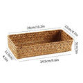 Axyaa Woven Sundries Storage Basket Closet Drawer Desktop Organizer