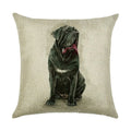 Cute Dog Watercolor Linen Cushion Cover 45*45cm - Axyaa