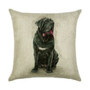 Cute Dog Watercolor Linen Cushion Cover 45*45cm - Axyaa