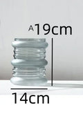 Frosted Glass Vase for Home Decor by Axyaa