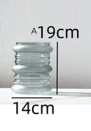 Frosted Glass Vase for Home Decor by Axyaa