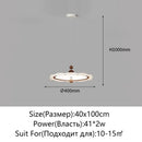 Axyaa Walnut Wood Grain LED Chandelier, Dimmable Pendant Light for Dining Living Bedroom