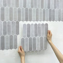 Axyaa Fish Scale Tile Stickers: 3D Self-adhesive for Living Room, Bathroom - Pack of 10