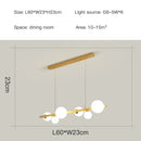 Axyaa Glass Ball Woodware Chandelier for Bedroom Living Room Lighting