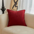 Axyaa Corduroy Splicing Cushion Cover 45X45CM - Soft Solid Throw Pillowcase