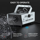 Axyaa 1000W Wireless Remote Snow Machine for Wedding Party Christmas Event Stage