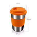 Axyaa 304 Stainless Steel Coffee Cup with Cover, Portable Travel Mug, 350ml