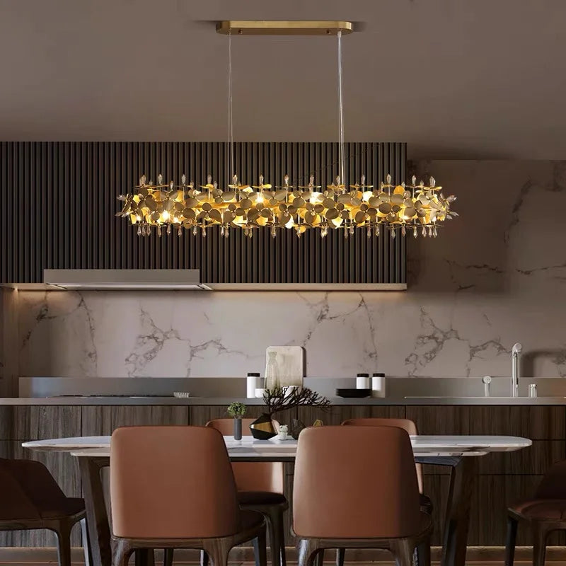 Axyaa Firefly Crystal Ceiling Chandelier: Modern Lighting Fixture for Home, Dining, and Hotel