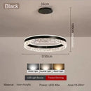 Axyaa Circle Crystal Pendant Chandelier for Living Room & Study