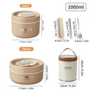 Axyaa Stainless Steel Thermal Lunch Box Set for Kids, Leak-proof Bento Container