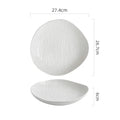 Axyaa Ceramic Water Ripple Deep Plate Set