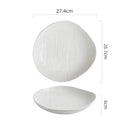 Axyaa Ceramic Water Ripple Deep Plate Set