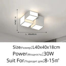 Axyaa Geometric Box LED Ceiling Lamp: Modern Living Room Dining Bedroom Lighting Fixtures