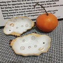 Axyaa Ceramic Sheep Small Dish for Household Tomato Sauce - Set of 3