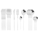 Axyaa 24Pcs Green Gold Stainless Steel Dinnerware Set Cutlery Tableware Silverware