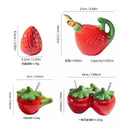 Axyaa Ceramic Strawberry Oil Pot Seasoning Jar Sugar Chili Soy Sauce Bottle