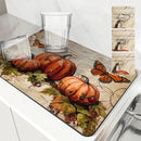 Thanksgiving Non-slip Diatoms Kitchen Drain Mat by Axyaa