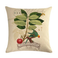 Axyaa Parrot Leaf Fruit Linen Pillow Cover 45*45cm